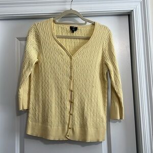 Talbots yellow cardigan